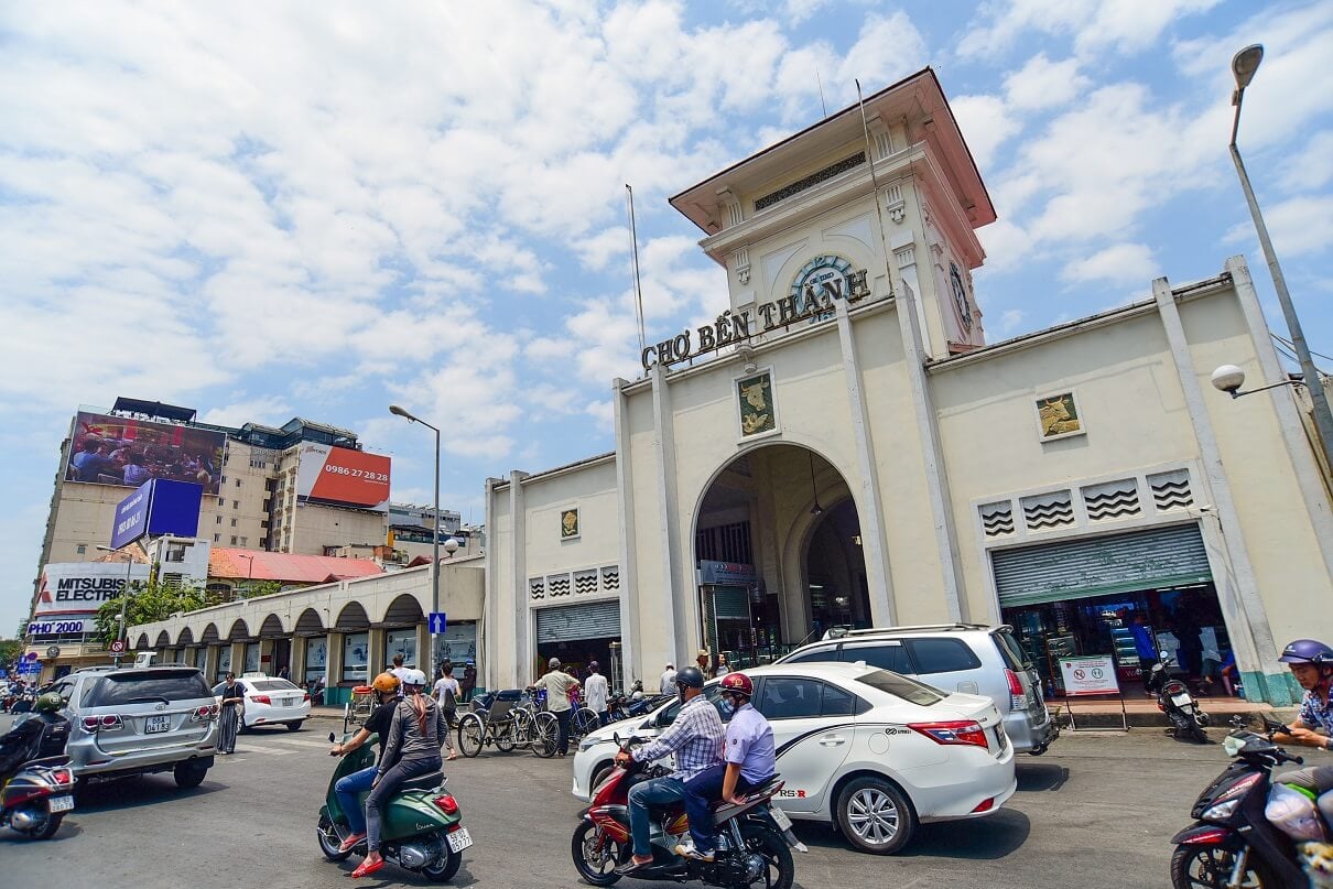 Ben Thanh Market offers a lively and bustling atmosphere for visitors